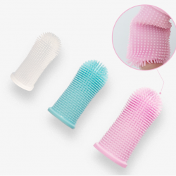 Dog Toothbrush Finger Brush ,360º Silicone Dog Tooth Brushing Kit