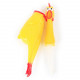A Screaming Yellow Rubber Chicken Dog Toy