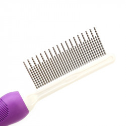 Pet Comb with Long & Short Stainless Steel Teeth