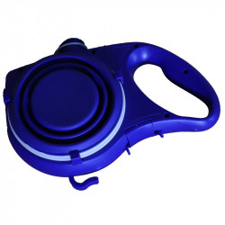 Retractable Dog Cat Leash with Pet Food Bowl