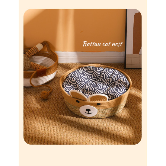 Rattan Grass Weaving Cat Nest